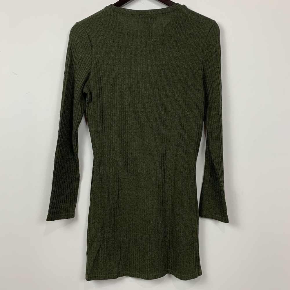 NWT Papillon Long Sleeve Knit Dress in Olive - Picture 4 of 4